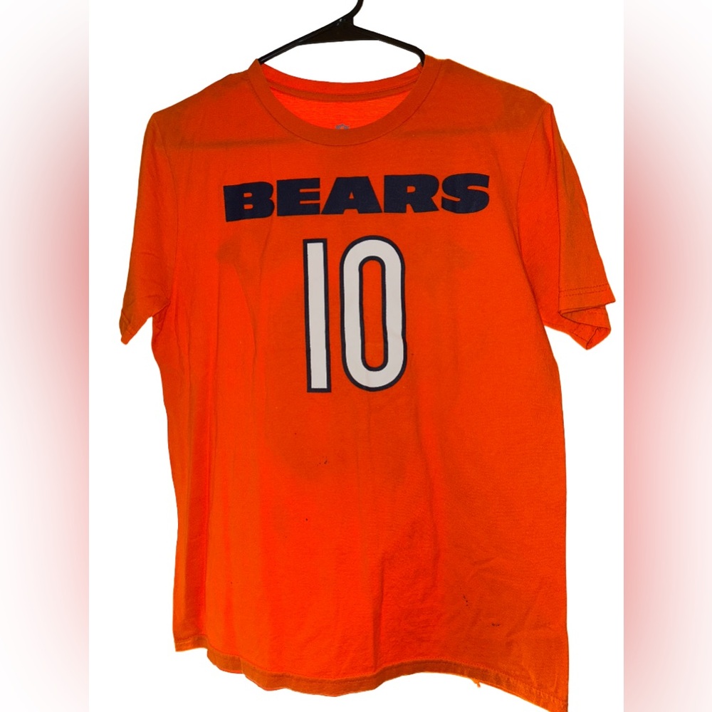 Boys NFL Chicago BEARS Bright Orange T-Shirt #10 Trubisky